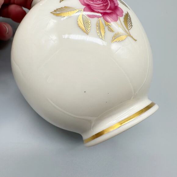 Vintage Lenox Porcelain Floral Bud Vase with 24kt Gold Accents Made in USA - Picture 10 of 10